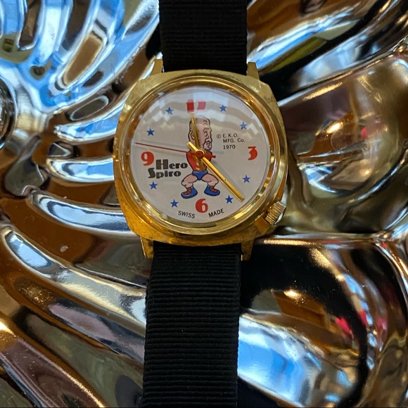 Rare vintage Hero Spiro watch Swiss made politics